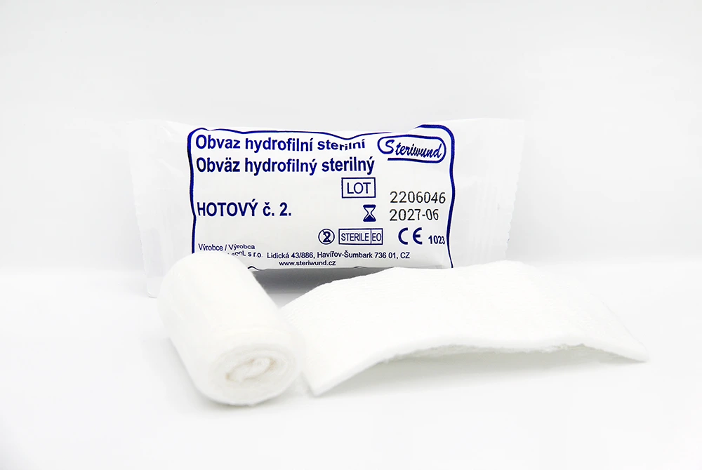 Obväz hydrofilný sterilný hotový č.2